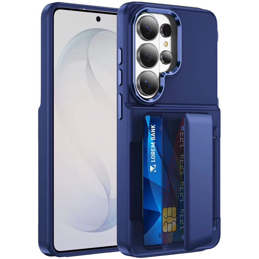 Brieftaschen-Kartenhalter Handyhülle für Samsung Galaxy S26 S25 S24 Plus S23 S22 Ultra in Blau, stoßfestes Hartplastik-Cover - Bild 7