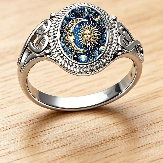 konminry Ringe, Vintage, Silber, Herren - Bild 1