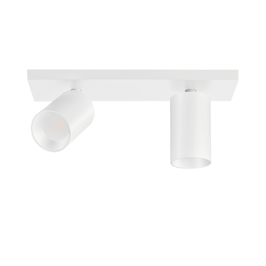 Luxvenum Deckenleuchte SIGNATURE in Weiß Matt mit 2-flammiger LED-Beleuchtung, dimmbar (Dali, KNX, Loxone), Milchglas und Aluminiumgehäuse - Bild 1