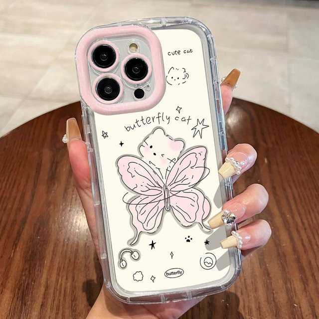 TUNEDEE Cartoon Telefonhülle für iPhone in Transparent als Soft Clear Cover für verschiedene Modelle wie iPhone 16 Pro Max, 15, 14, 13, 12, 11, XR, XS, X, 7, 8 und SE - Bild 1
