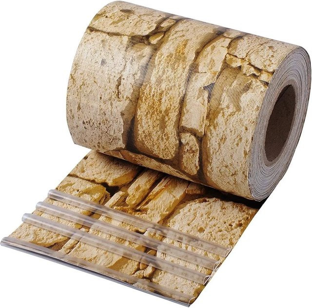 WOLTU Sichtschutzstreifen Sandstein mit 25 Befestigungsclips, Breite: 19 cm, Länge: 35 m - Bild 1