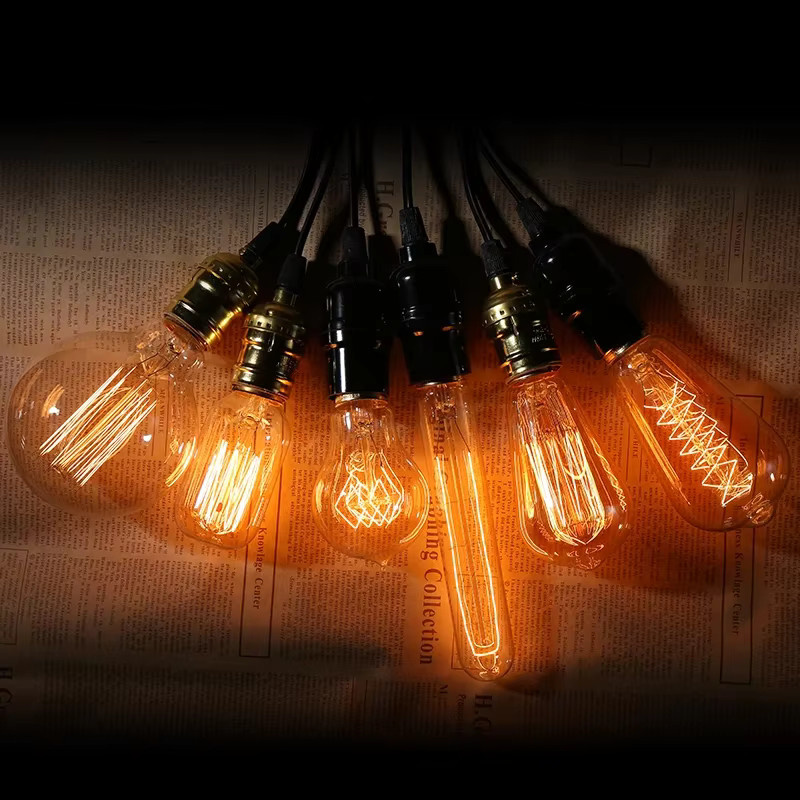 Edison Retro Glühbirne E27 Vintage Filament Lampe aus Glas, transparent, 40 W, 220 V - Bild 4