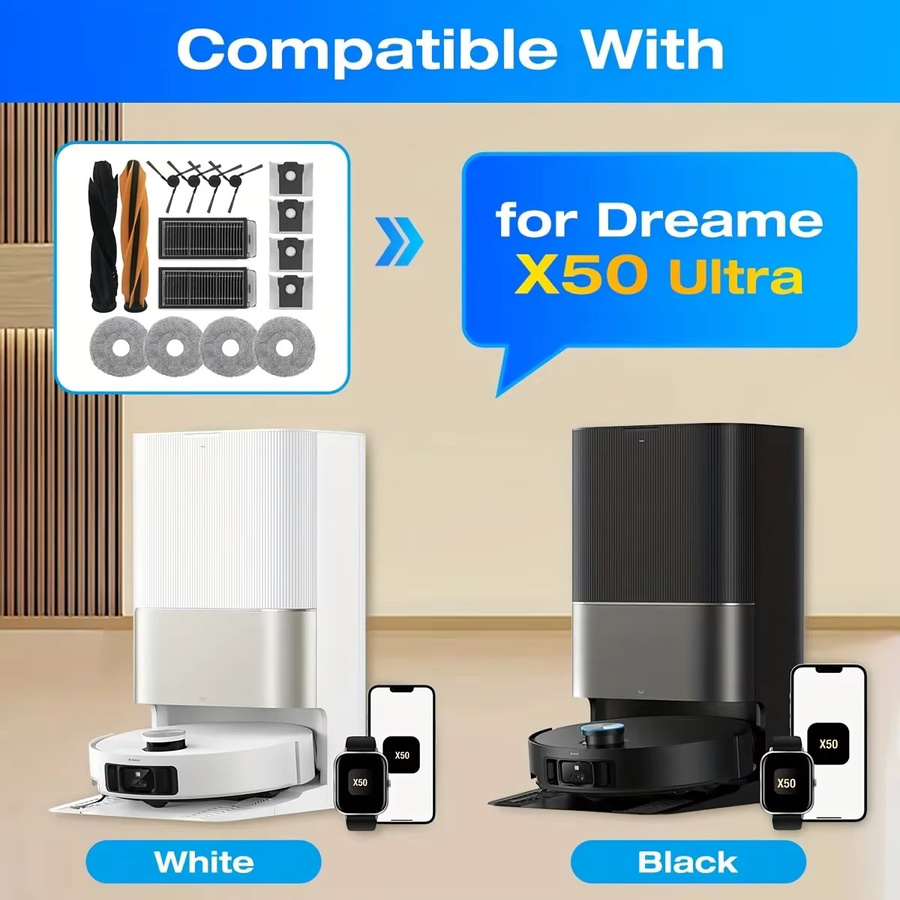 Dreame Zubehör Ersatzteile für Roboterstaubsauger X50 Ultra Complete, L50 Pro Ultra, X50 Master und L40s Pro Ultra in Multicolour - Bild 2