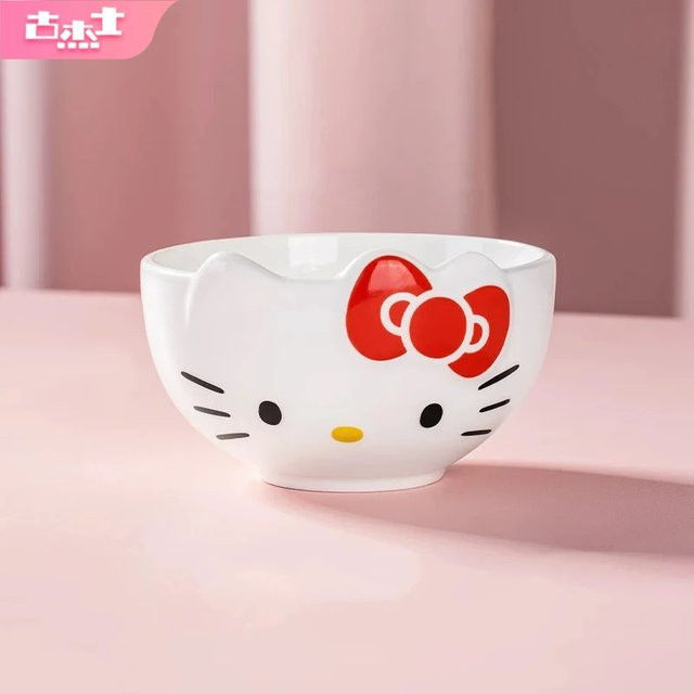Sanrio Keramik Schüssel mit 3D Relief Design Hello Kitty und Kuromi für Reis oder Salat - Bild 1