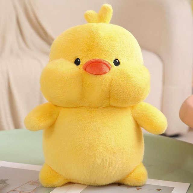 Kidsly Plüschpuppe Frucht Pinguin Ente Karotte Kürbis Schildkröte, Gelb, ab 14 Jahren - Bild 1