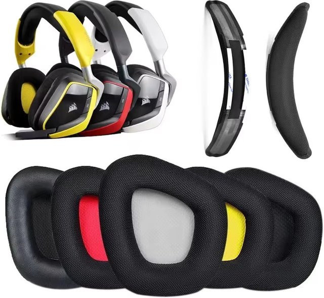 Corsair Ersatz-Ohrpolster in Schwarz für Void, Void Pro, Void Elite sowie Surround Wired & Wireless RGB USB Gaming Headsets - Bild 1