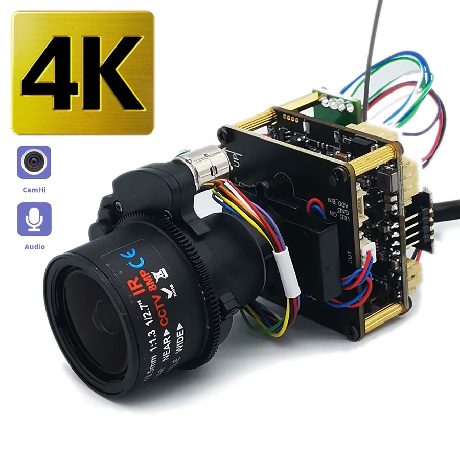 HQCAM IP-Kameramodul mit 4K 5MP 8MP Auflösung, motorisiertem 5-fach Zoom, 2,7-13,5 mm Autofokus, IMX415 Schwarzlichtsensor, Onvif RTSP POE Sicherheit HD Webcam, Schwarz - Bild 4