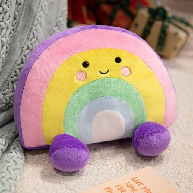 Yiran toy Wolke Regenbogen Plüschtier Puppe Kissen, bunt, 12/35cm - Bild 1