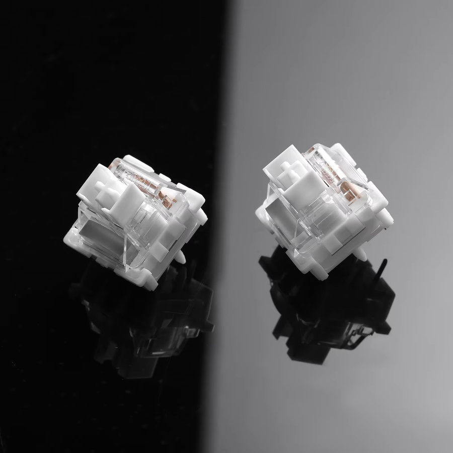 YUNZII Milk V2 Linearschalter mit LED-Diffuser, vorgeschmierte 5-polige weiße Schalter mit POM-Schaft für mechanische Tastaturen, 35 Stück pro Packung - Bild 3