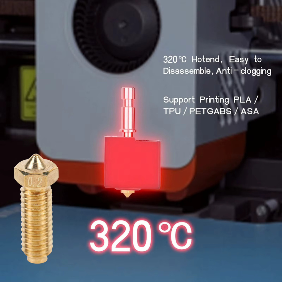 Aramox Extruder Hotend Düsen-Kit für FDM 3D-Drucker mit präzisen Messingdüsen in Gold - Bild 2