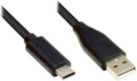 Good Connections USB-A auf USB-C Anschlusskabel, schwarz, 5m - Bild 1