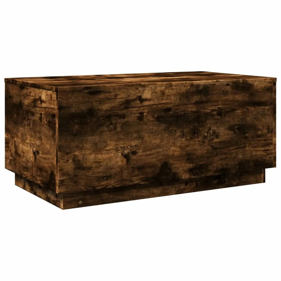 vidaXL Couchtisch mit LED-Leuchten in Räuchereiche, modern, B/T/H: 90 x 50 x 40 cm - Bild 2