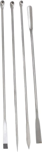 4-teiliges Labor-Spatel-Set von Binchi Outdoor Product aus Edelstahl in Silber zum Mischen mit Aufbewahrungstasche - Bild 1