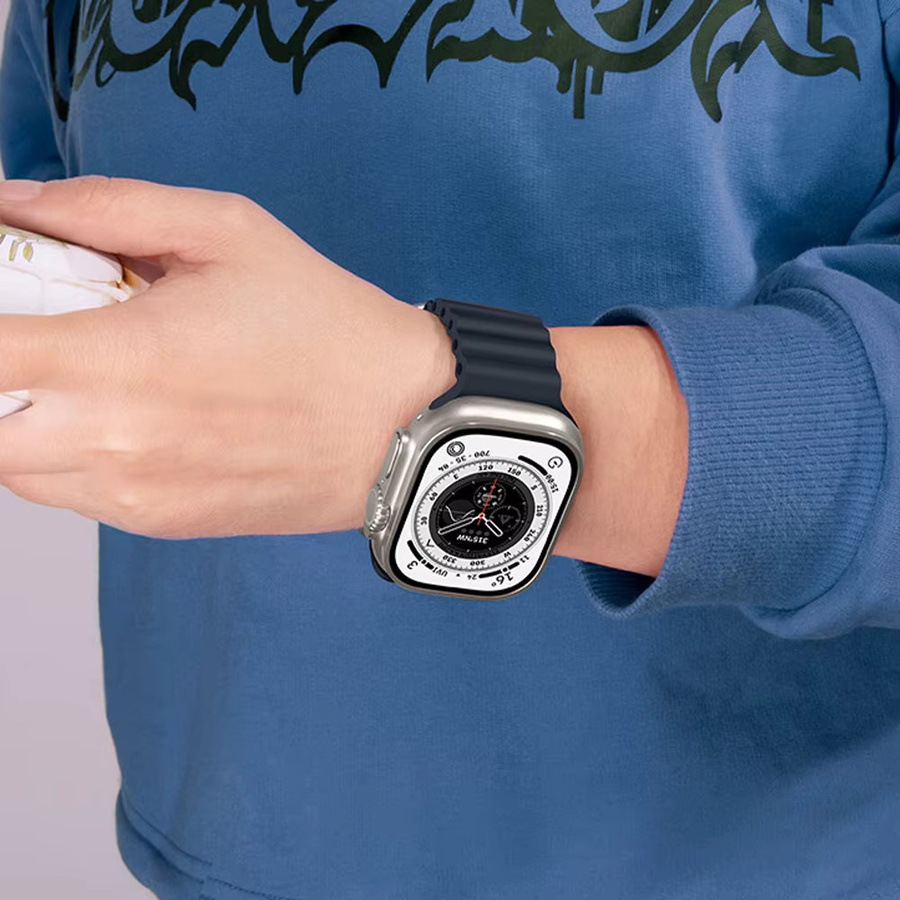 Silikonarmband Ozeanriemen, Schwarz, Unisex - Bild 2
