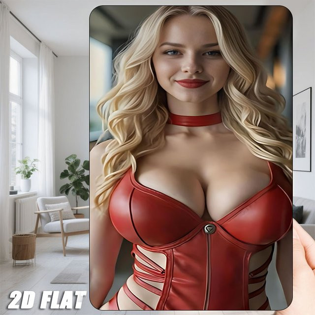 HELLOYOUNG Vintage Metall-Blechschild Blonde Beauty Pin Up Girl Wandkunst-Dekoration, Mehrfarbig, Breite: 30,0 cm, Höhe: 20,0 cm - Bild 1
