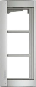 Legrand SEKO Rahmen und Modulträger Allmetal in Silber, 3 Module - Bild 1