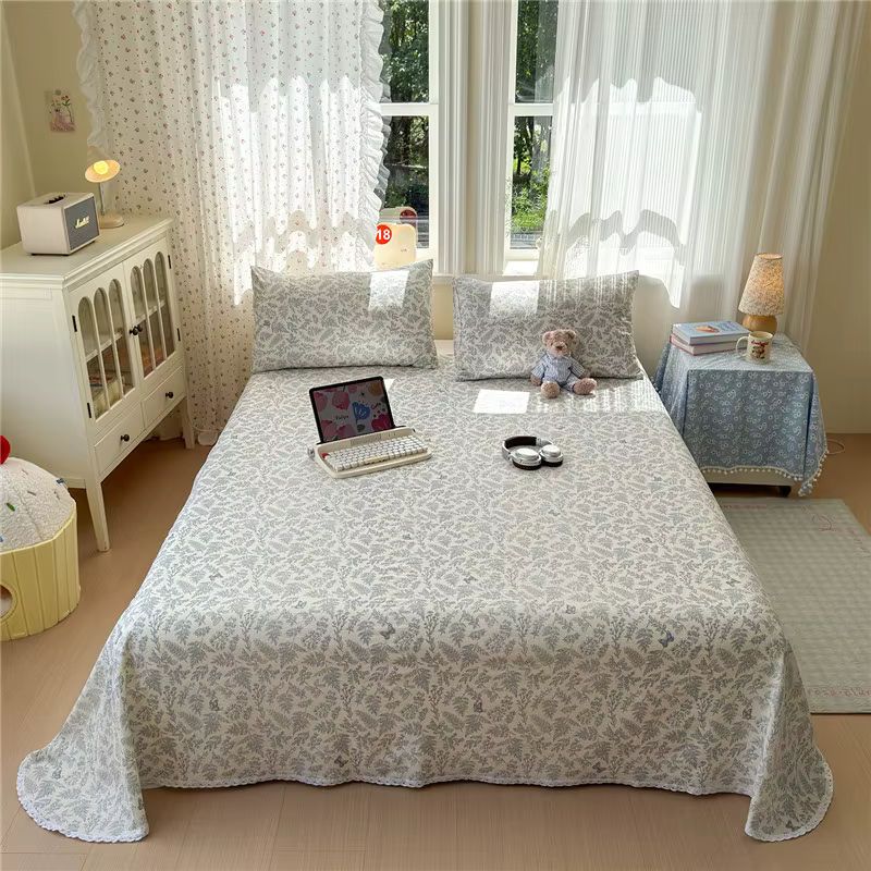 Omnaas Para Cama Bedrucktes Bettlaken mit Spitzenbesatz, weich und hautfreundlich - Bild 5