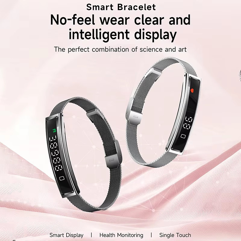 Luxuglow Smart Armband Gold mit Herzfrequenzmonitor und Fitness Tracker für Damen und Herren, wasserdicht - Bild 4