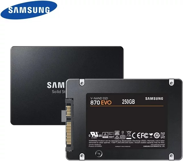 Samsung 870 EVO Interne SSD Festplatte SATA 2,5 Zoll in Schwarz - Bild 1