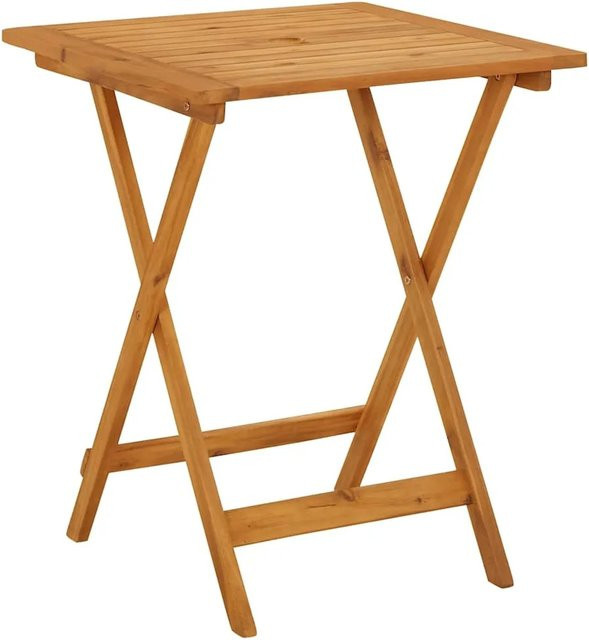 vidaXL Klappbarer Gartentisch aus Akazie-Massivholz in Braun, B/T/H: 60 x 60 x 75 cm - Bild 1