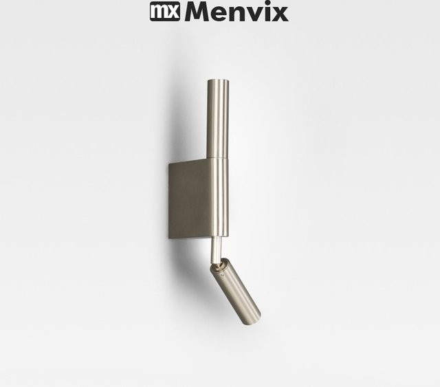 Menvix Wandleuchte in Silber, moderne dimmbare Vintage-Wandlampe aus Metall für Schlafzimmer, Wohnzimmer und Treppen - Bild 1