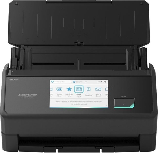 Ricoh ScanSnap iX2500 Dokumentenscanner in Schwarz mit WLAN, Bluetooth und USB-C, 600 dpi - Bild 2