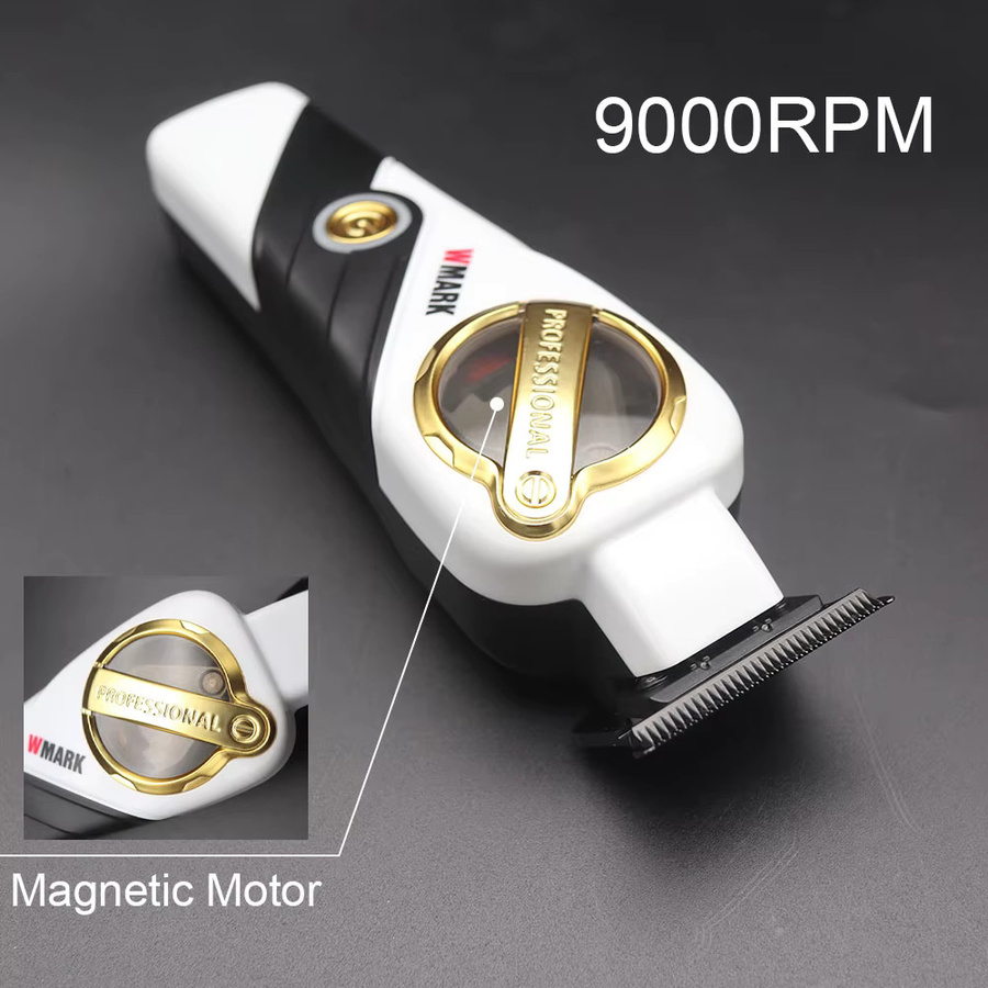 WMARK Professioneller Magnetmotor-Haarschneider NG 9213 für Männer mit DLC T-Blade Zero Gapped, Weiß - Bild 6