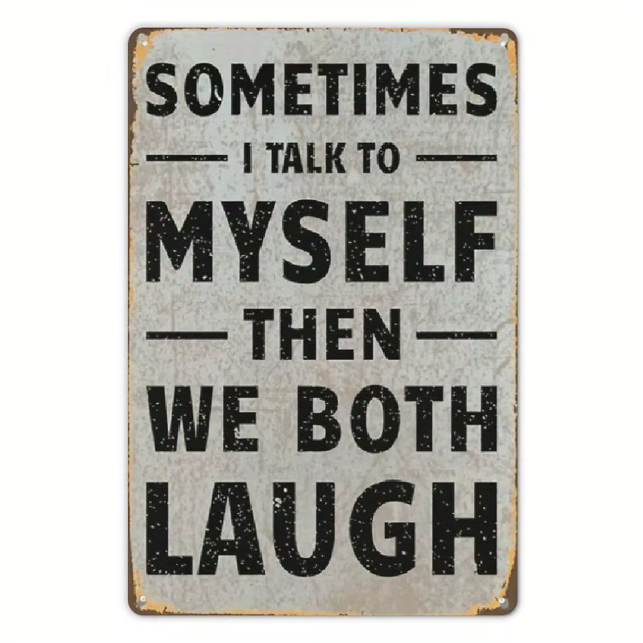 DDPNKL Vintage Metallblechschild Wanddeko mit Humor-Spruch, Rechteckig, Breite: 30,48 cm, Höhe: 20,32 cm - Bild 2