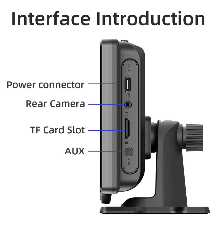 srnubi Wireless Carplay und Android Auto Multimedia Autoradio mit 10,26 Zoll Display, Bluetooth, FM Stereo und USB-C, Schwarz - Bild 6