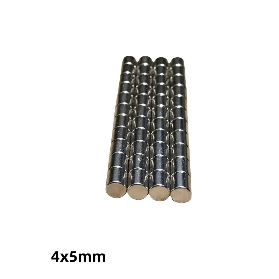 Runde starke Magnete in Silber für Notizen, Fotos und DIY-Projekte, Durchmesser: 4 mm, Höhe: 5 mm - Bild 2