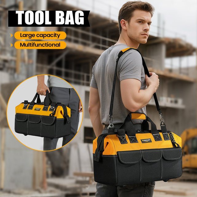 WINHUNT Hochleistungs-Werkzeugtasche mit 14 Taschen und verstellbarem Schultergurt - Bild 1