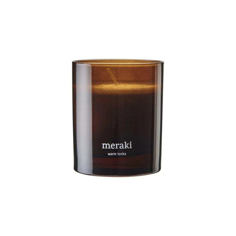 Meraki Duftkerze Warm Tonka medium in Braun - Bild 1