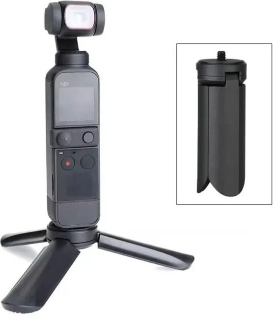 DJI Mini Stativ in Schwarz als Desktop Stand und Selfie Stick Zubehör für DJI Osmo Pocket 3 und Pocket 2 Gimbal - Bild 1