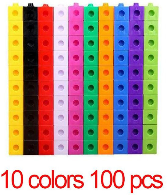 Discover Intime Bunte Mathematische Würfel, Plastikbausteine, 100/200 Stück - Bild 1