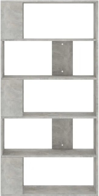 vidaXL Bücherregal und Raumteiler in Betongrau aus MDF, B/T/H: 80 x 24 x 159 cm - Bild 1