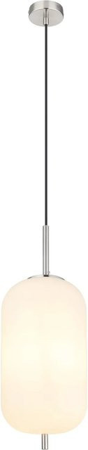 Globo Lighting Hängeleuchte Blacky in Nickel und Opalweiß, Durchmesser: 22 cm - Bild 1