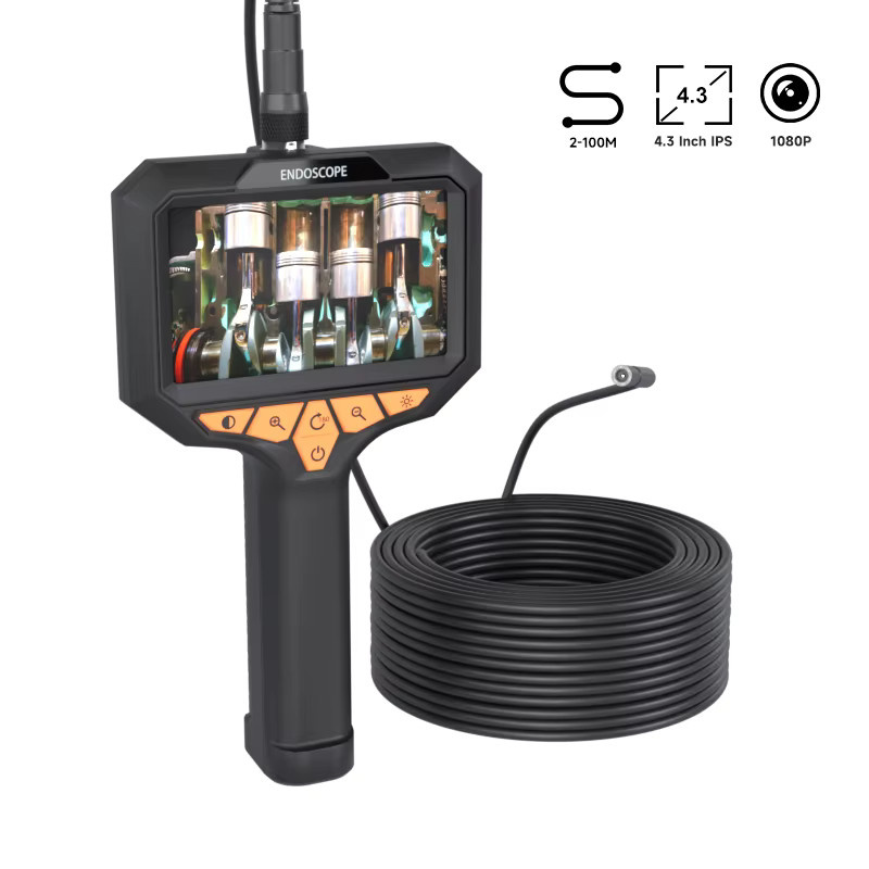 BUMBORN Industrie-Endoskop mit 4,3 Zoll IPS-Bildschirm und 1080P HD-Kamera, 8mm Boreskop für Auto- und Abwasserkanalinspektion, Schwarz - Bild 5