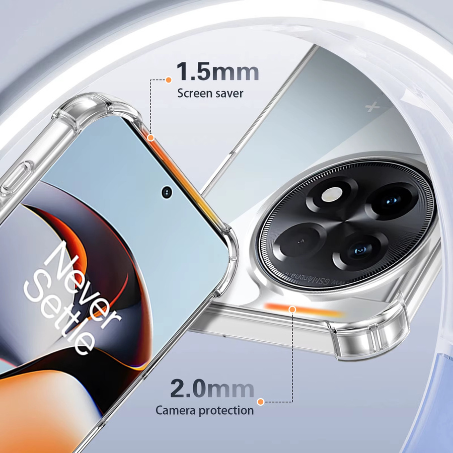 OnePlus 11 CPH2449 Hülle, stoßfeste Silikon-Schutzhülle mit Luftpolster und Hartschale, transparent matt - Bild 4