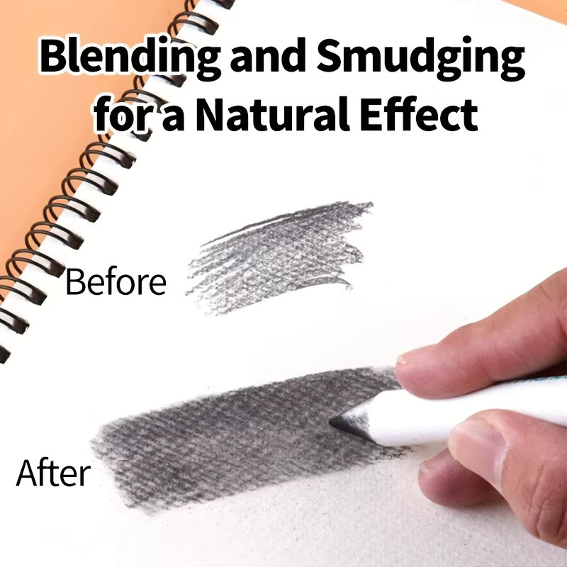 Marie's Blending Stumps Papierwischer Set für Skizzen und Schattierungen, 3 Stück, Weiß - Bild 2