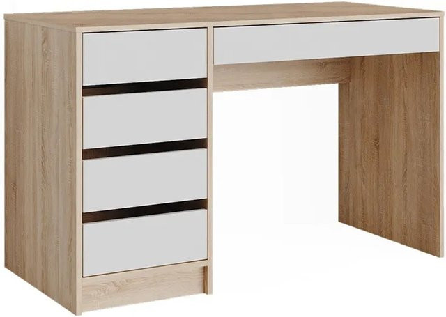Vicco Schminktisch Sherry in Weiß und Sonoma, B: 120 cm, T: 75 cm, H: 75 cm - Bild 2