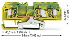 WAGO Schutzleiterklemme 282-687 grün/gelb 0,2-6qmm - Bild 1
