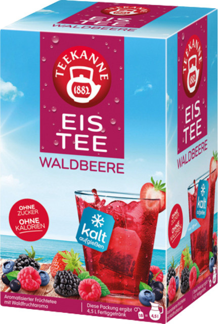 Teekanne Eistee Waldbeere, Früchtetee, Teebeutel, 45g - Bild 1