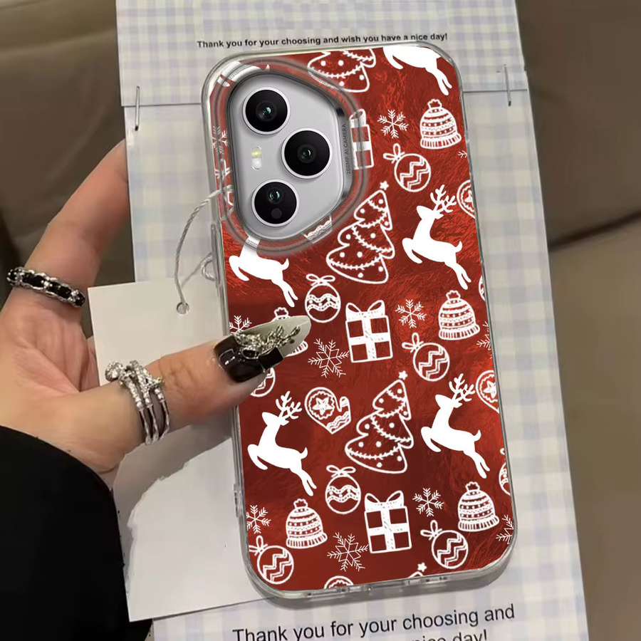 Honor Handyhülle Frohe Weihnachten Roter Elch Abdeckung für Honor 400 200 90 Smart Pro Magic 7 6 5 70 Lite X9a X9c X9b X8a X8b X6c X7b X7c X6b in Rot - Bild 2