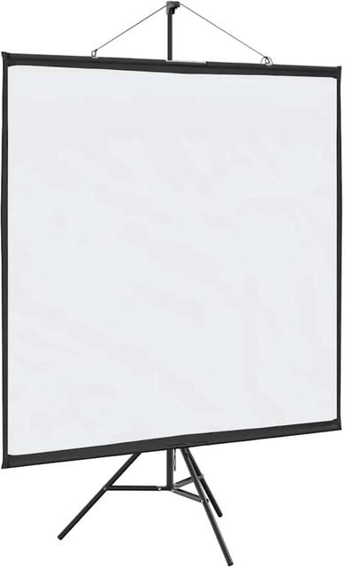 vidaXL Beamer Leinwand mit Stativ 81 Zoll in Weiß - Bild 1