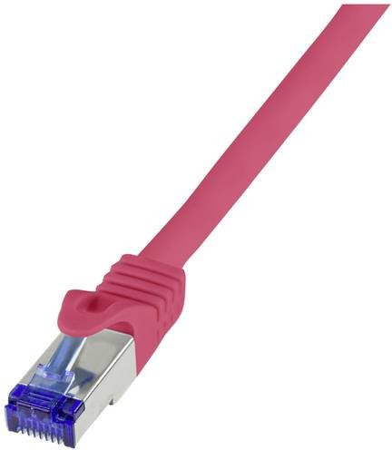 LogiLink RJ45 Patchkabel CAT 6a S/FTP Ethernet LAN Rot, Länge: 3,00 m - Bild 1