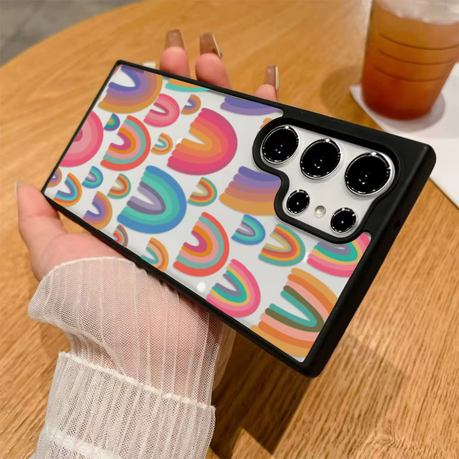Regenbogen Handyhülle aus weichem Silikon für Samsung Galaxy A56 5G A55 A54 A36 A35 A26 A25 A17 A16 A15 A14 A13 A12 A07 A06 A05s in Multicolour von AKABEILA - Bild 2