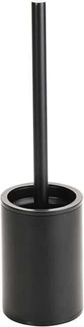 Brillantbad BARK WC-Bürstengarnitur aus Edelstahl und Kunststoff in Schwarz, Wandmontage, B/T/H: 10,0 x 9,0 x 36,5 cm - Bild 1