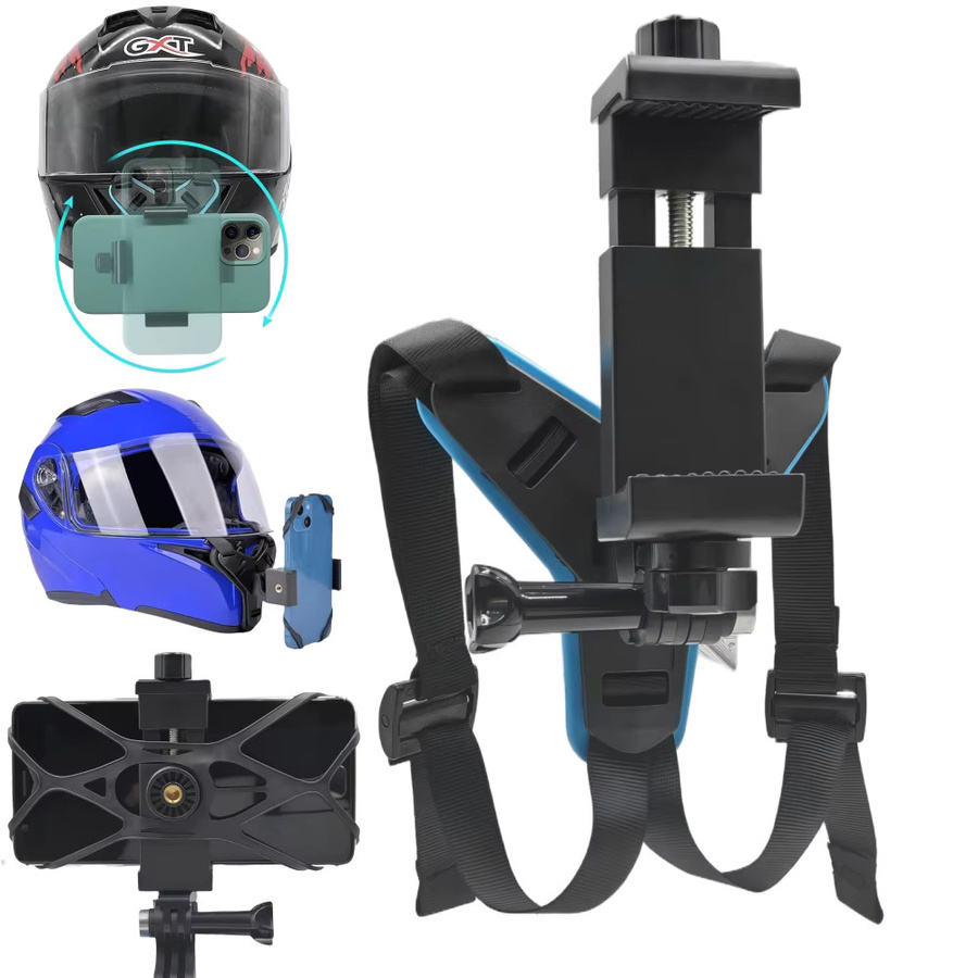 Helm-Telefonhalterung und Clip für GoPro Hero 13, 12, 11 sowie DJI Action 5 Pro in Schwarz - Bild 6