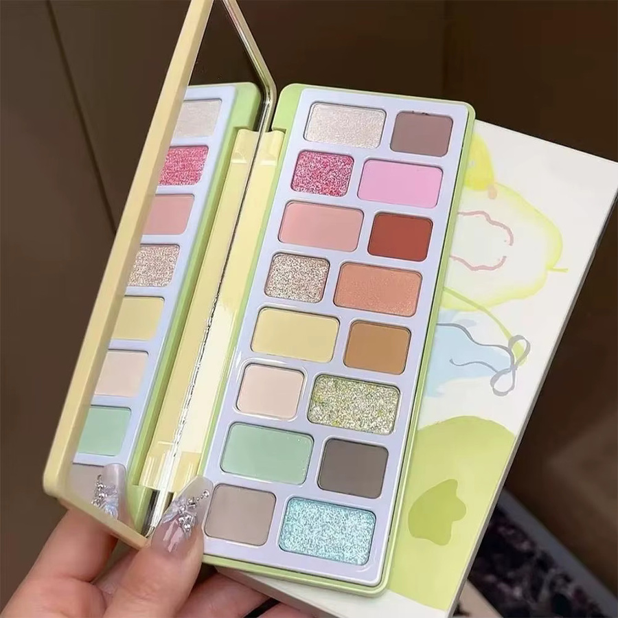 Lidschatten-Palette, 16 Farben, glänzend, Damen - Bild 3
