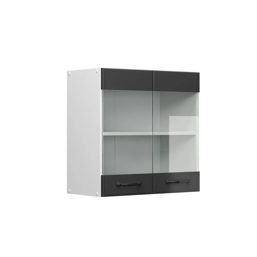 Vicco R-Line Hängeglasschrank Küchenschrank im Landhausstil, Breite: 60 cm, Weiß Anthrazit - Bild 3